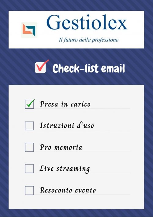 Gestiolex Checklist 1 PRESA IN CARICO